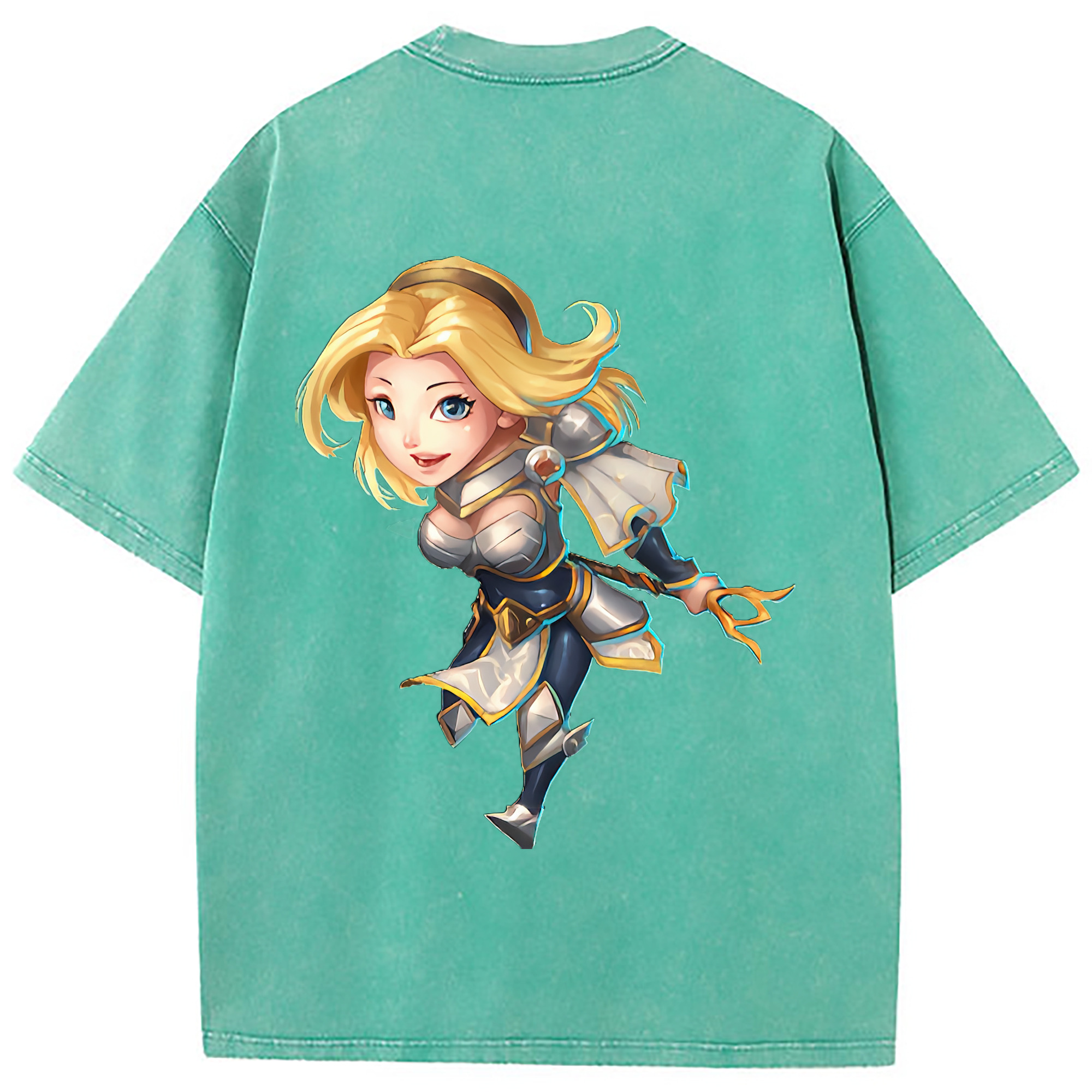 （画像用） リーグ・オブ・レジェンド League of Legends LOL 綿100% ヴィンテージ風 半袖Tシャツ（背面プリント）